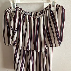 GORGEOUS OFF SHOULDER STRIPED BLOUSE